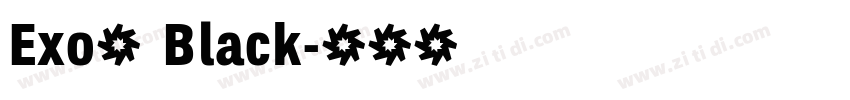 Exo2 Black字体转换